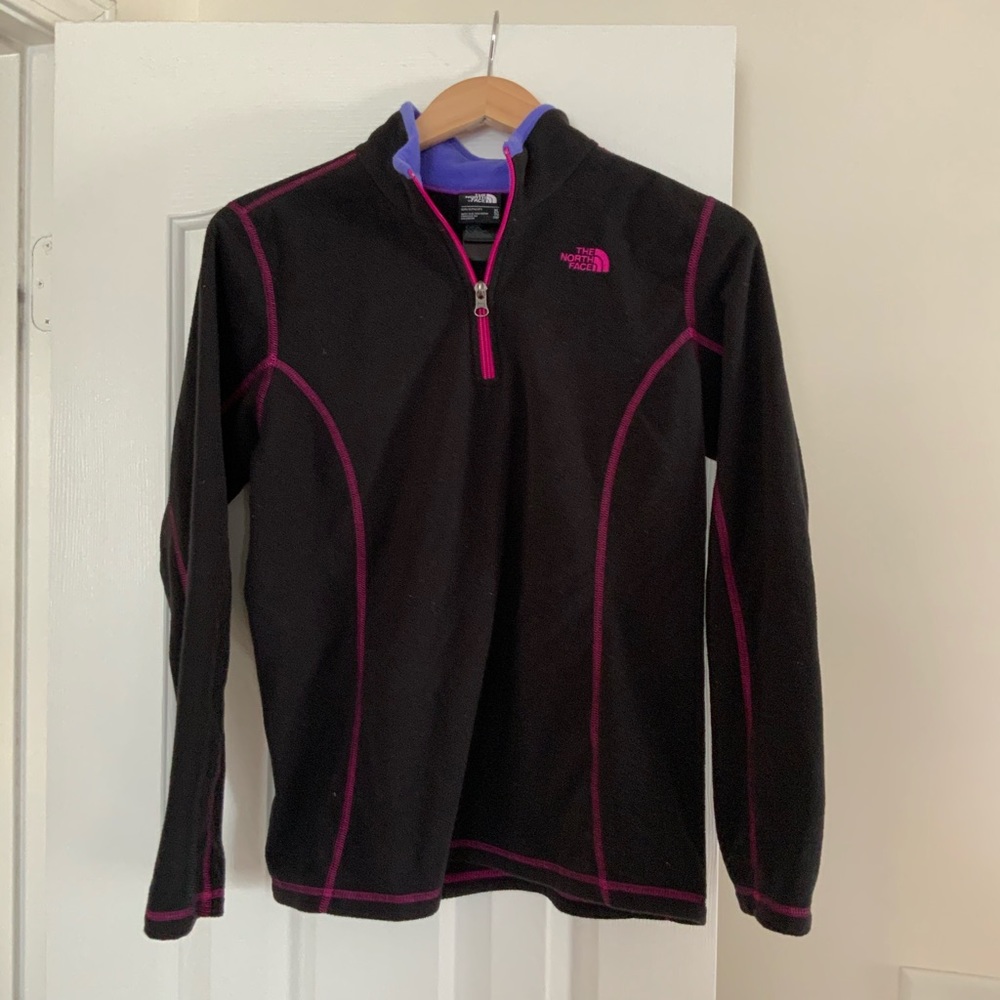Girls north face half zip size XL